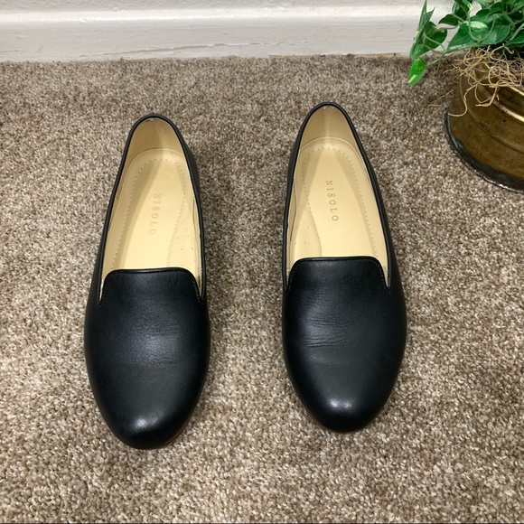 Nisolo Shoes - Nisolo Smoking Shoes Black Leather Loafer Flats